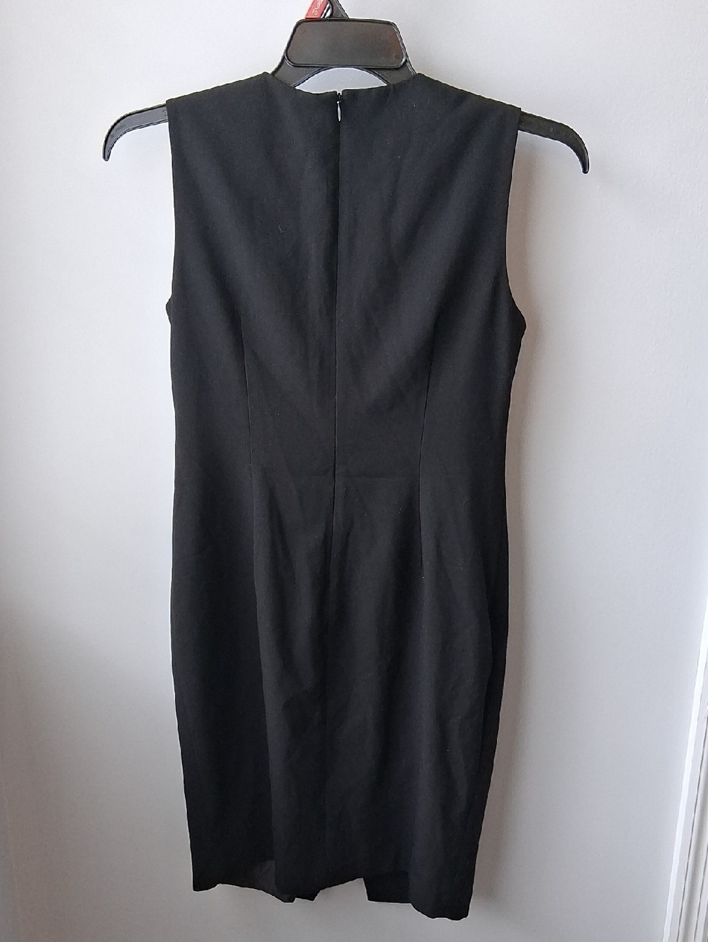 Calvin Klein Black Dress Side Pearls Button Slit Dress Size 10p - Picture 3 of 14